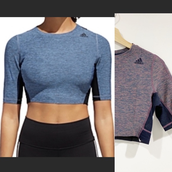 adidas Tops - Adidas space dye crop top Sz Medium NWT